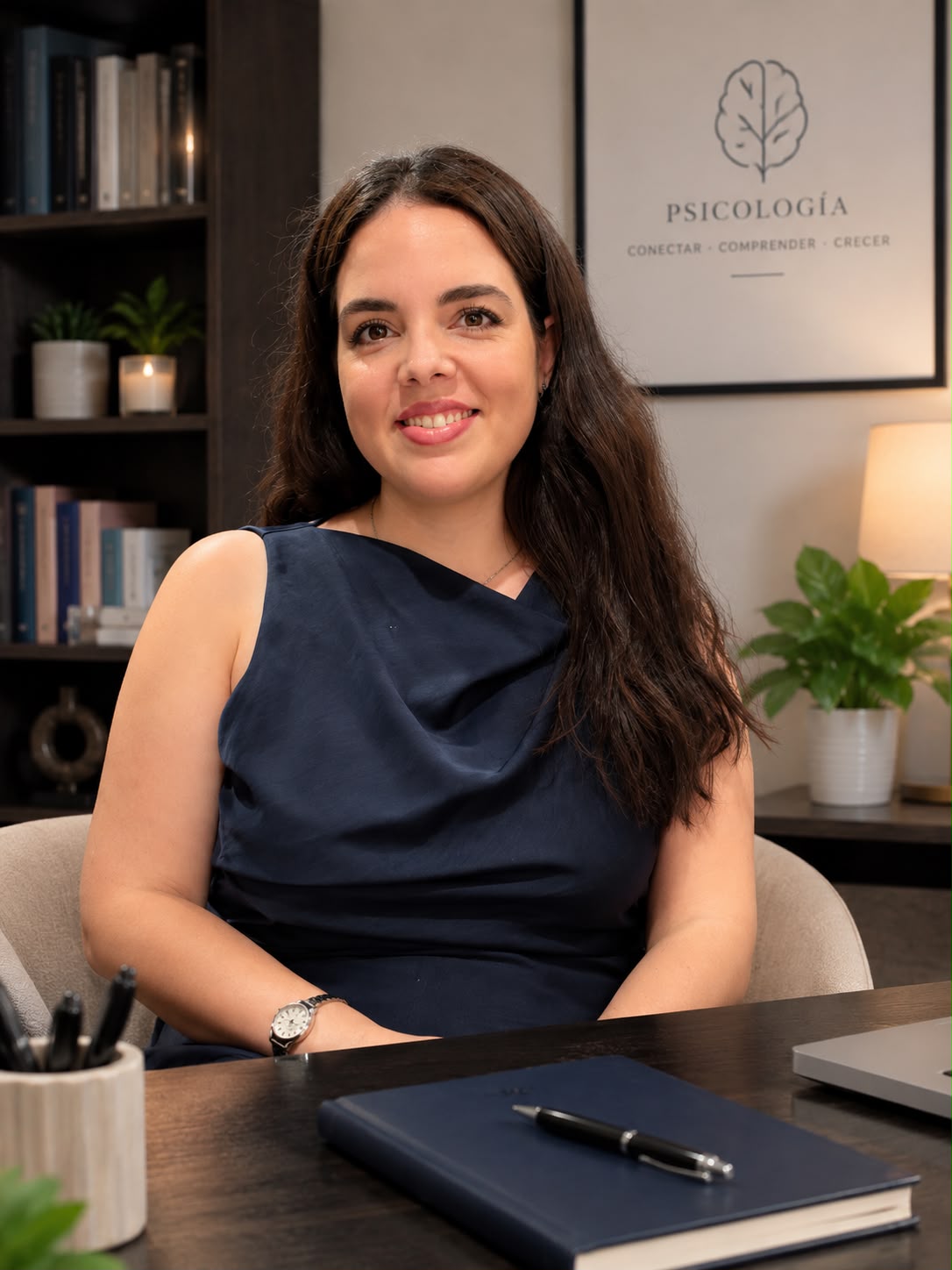 Maria Dolores Barrios Nevado, psicóloga clínica, en su consulta